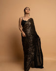 Black Night Pre Draped Saree