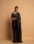 Black Night Pre Draped Saree