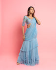Blue Orchid Saree