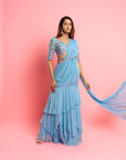 Blue Orchid Saree