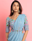 Blue Orchid Saree