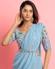 Blue Orchid Saree