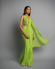 Green Anastasia Saree