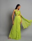 Green Anastasia Saree