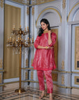 Chanderi Silk Co-ord Set - Red