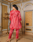 Chanderi Silk Co-ord Set - Red