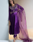 Purple Anarkali Set