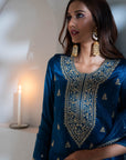 Teal Blue Sharara Set