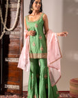 Green Gharara Set