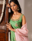 Green Gharara Set