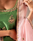 Green Gharara Set