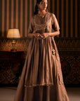 Bronze Anarkali Suit Set