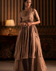 Bronze Anarkali Suit Set