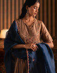 Bronze Anarkali Suit Set