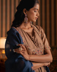 Bronze Anarkali Suit Set