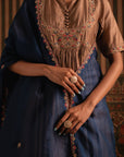 Bronze Anarkali Suit Set