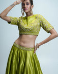 Lime Green Lehenga Set