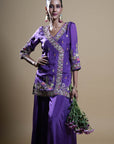 Purple Gharara Set