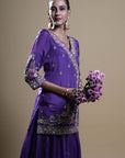 Purple Gharara Set