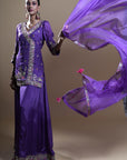 Purple Gharara Set