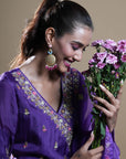 Purple Gharara Set