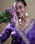 Purple Gharara Set