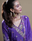 Purple Gharara Set