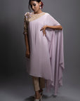 Lavender Drape Tunic & Jute Pants Co-Ord Set