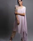 Lavender Drape Tunic & Jute Pants Co-Ord Set