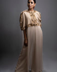 Fariya Ivory Cape And Palazzo Co-Ord Set