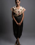 Rasht Crepe Satin Drape Dress