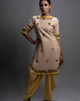 Arar Ocre Yellow Dhoti Paired With Kurta