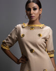 Arar Ocre Yellow Dhoti Paired With Kurta