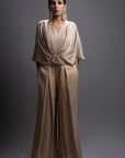 Golden Beige Comfy - Chic Jumpsuit