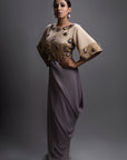 Zyra Asymmetric Drape Dress