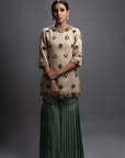 Doha Short Kurta With Pleated Pants