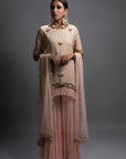 Quaysa Chiffon Garara Paired With High Low Kurta