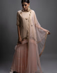 Quaysa Chiffon Garara Paired With High Low Kurta