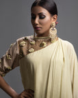 Riyadh Drape Tunic Paired With Jute Pants
