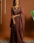 Brown Sharara Set