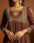 Brown Sharara Set