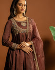 Brown Sharara Set