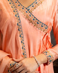 Peach Anrkali Suit Set