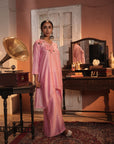 Sana Assymmetrical Flamingo Chanderi Kurta Set