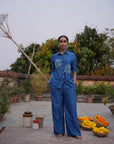 Ruhi Royal Blue Silk Chanderi Coord Set