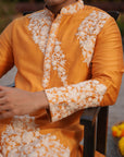 Yusuf Mustard Silk Chanderi Kurta Set