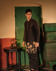 Rahim Black Silk Chanderi Kurta Set