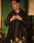 Rahim Black Silk Chanderi Kurta Set