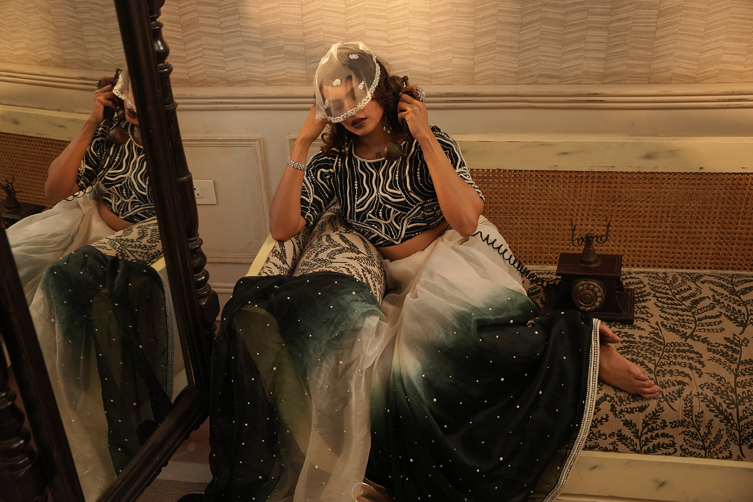 TT Black Ombre Saree