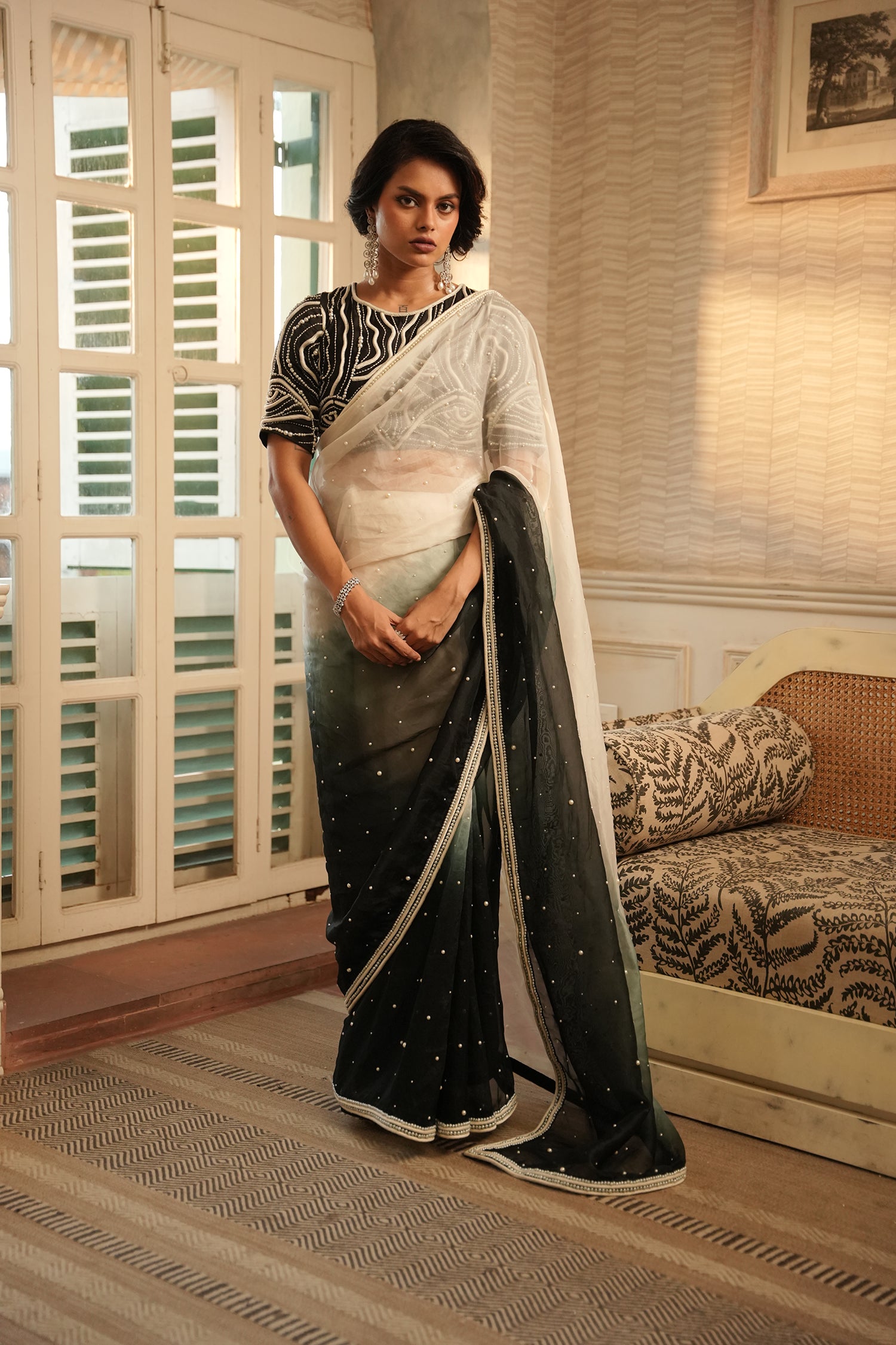 TT Black Ombre Saree